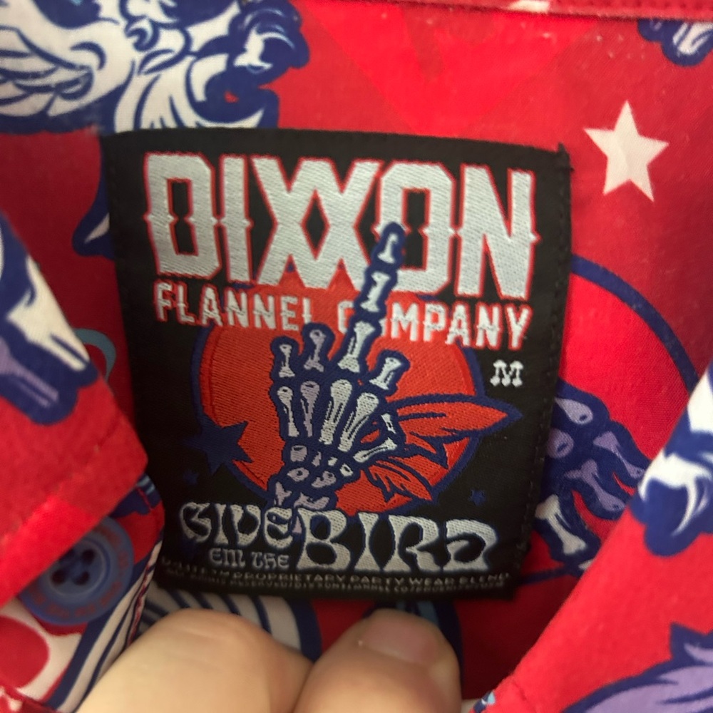 DIXXON Men's Size Medium “Give ‘em the Bird” Party Shirt Like New. - Picture 2 of 3
